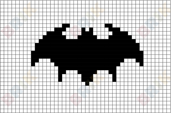 Batman 1977 Logo Pixel Art