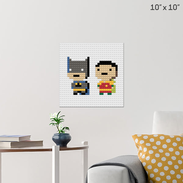 Batman and Robin Brick Poster