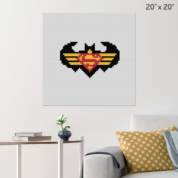 Batman and Superman Brick Poster
