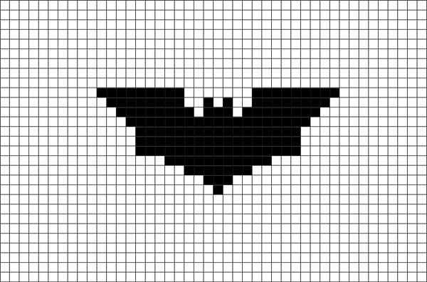 Batman Logo Pixel Art