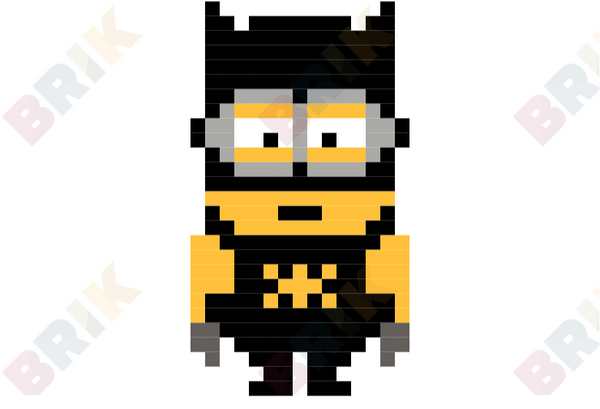 Batman Minion Pixel Art