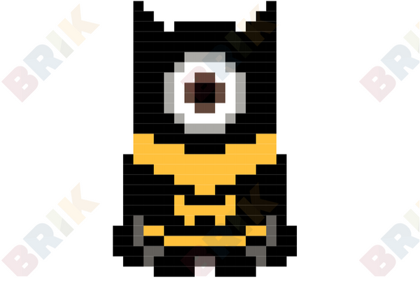 Batman Minion Pixel Art