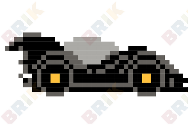 Batmobile Pixel Art
