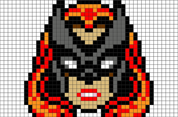 Batwoman Pixel Art