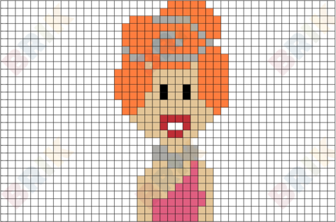 Wilma Flintstone Pixel Art