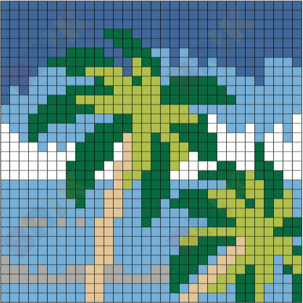 Beach 1 Pixel Art
