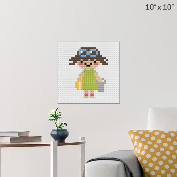 Beach Girl Brick Poster