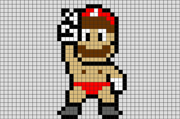Beach Mario Pixel Art