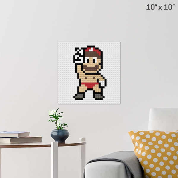 Beach Mario Brick Poster