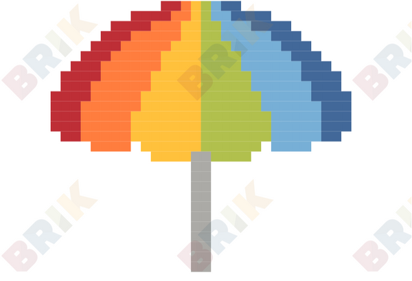 Beach Umbrella Pixel Art