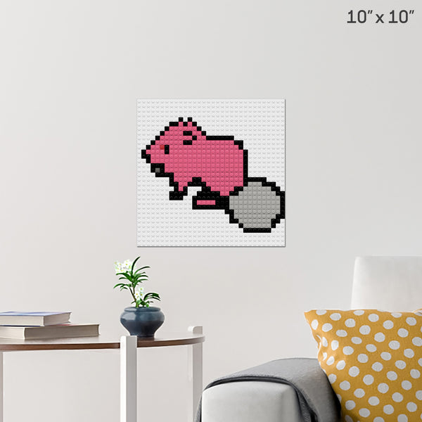Beaver Brick Poster