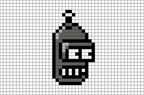 Bender Futurama Pixel Art