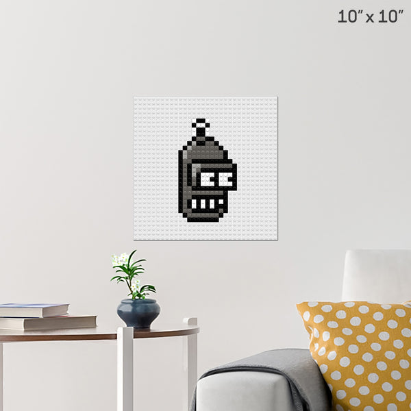 Bender Futurama Brick Poster