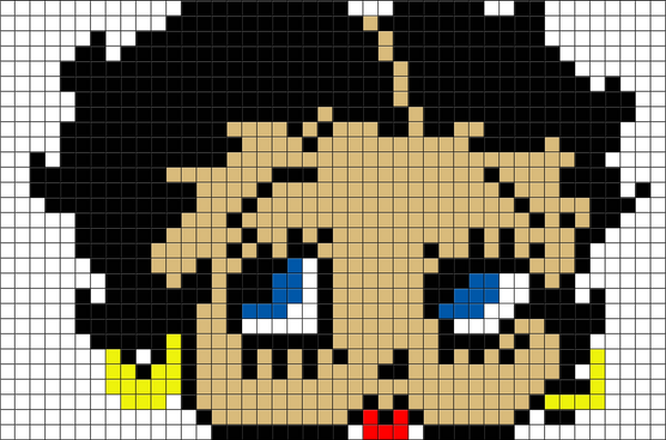 Betty Boop Pixel Art