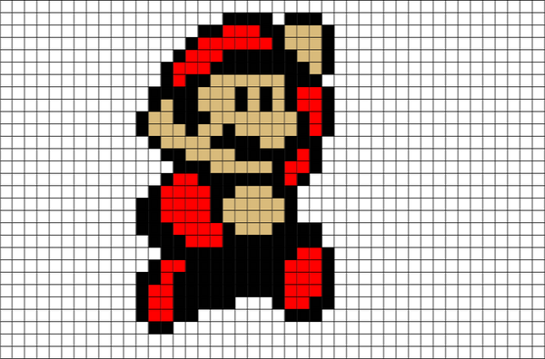 Big Mario Pixel Art