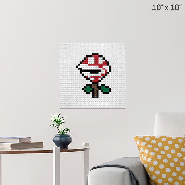 Big Piranha Plant Brick Poster