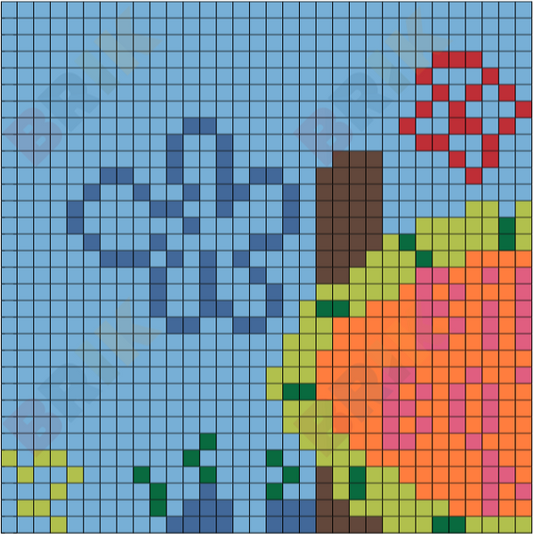 Bikini Bottom Mall 1 Pixel Art