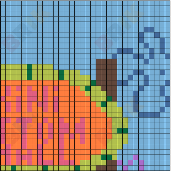 Bikini Bottom Mall 2 Pixel Art