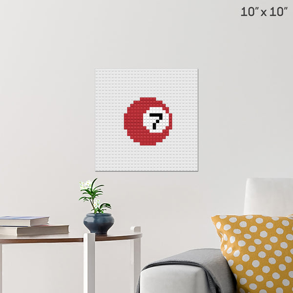 Billiard Ball Brick Poster