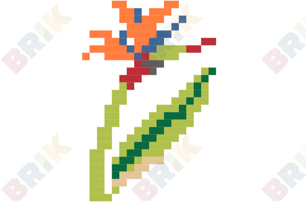 Bird of Paradise Pixel Art