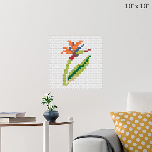Bird of Paradise Brick Poster