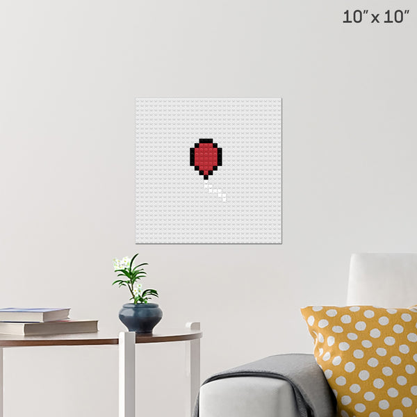 Birthday Balloon Brick Poster
