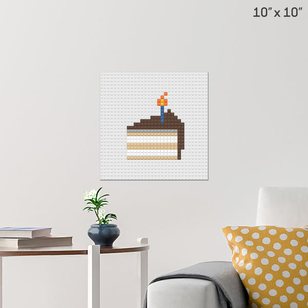 Birthday Cake Brick Poster