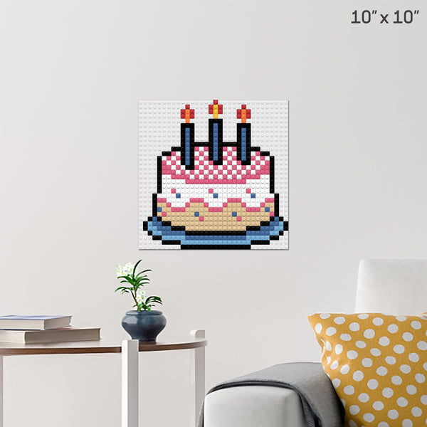Birthday Cake Brick Poster