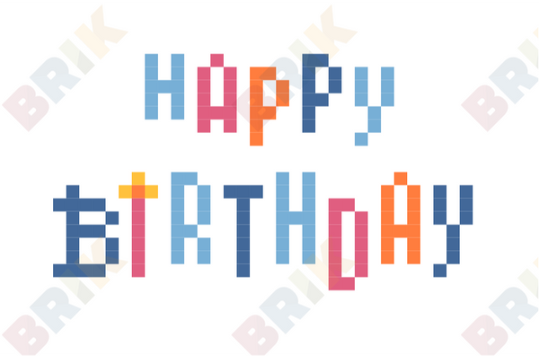Birthday Greetings Pixel Art