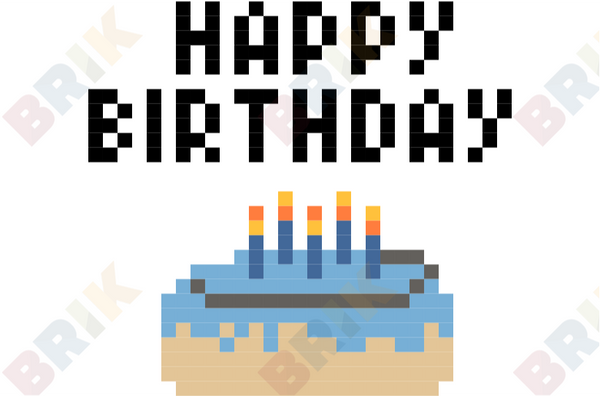 Birthday Greetings Pixel Art