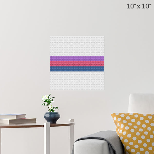 bisexual flag Brick Poster