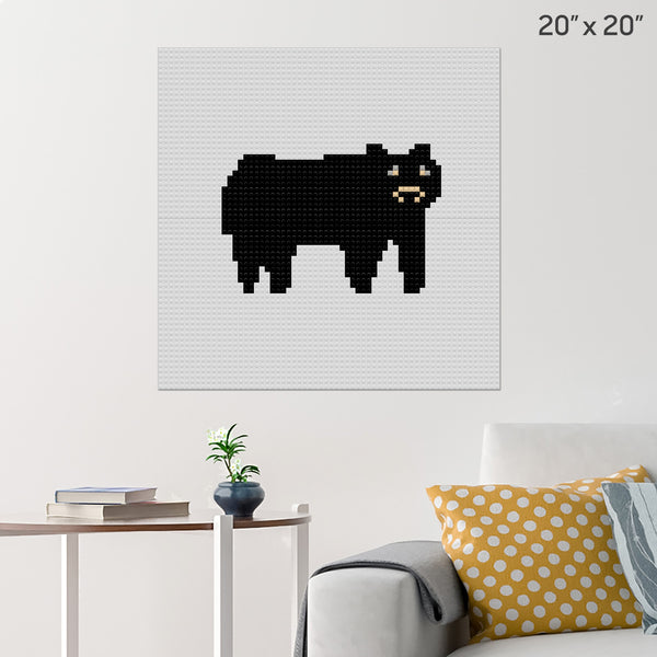 Black Bear Brick Poster