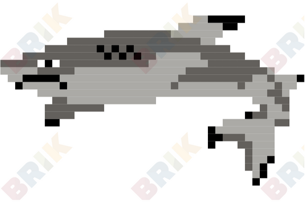 Blacktip Shark Pixel Art