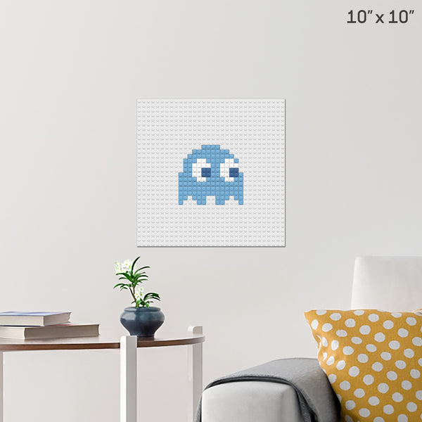 Blue Ghost Brick Poster