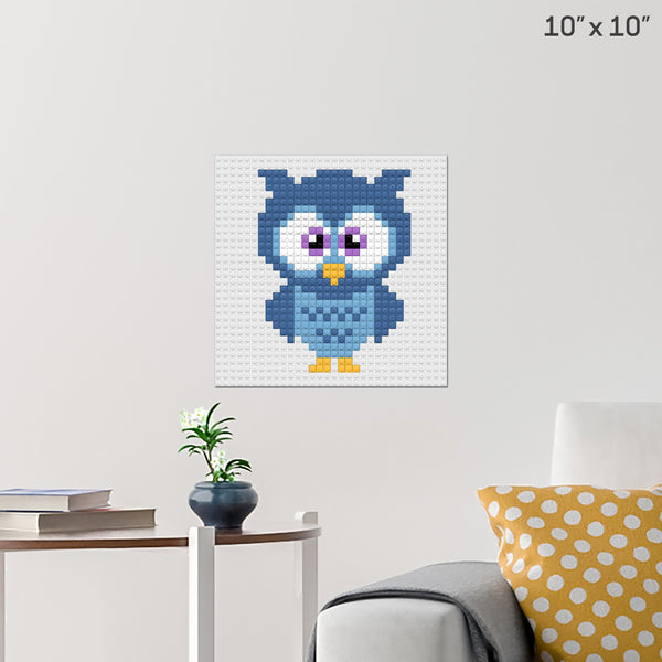 Blue Owl Brick Poster