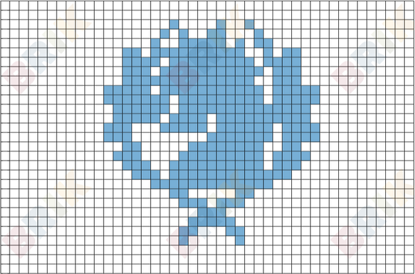 Blue Pegasus Pixel Art