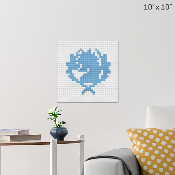 Blue Pegasus Brick Poster