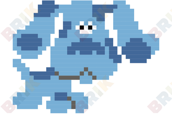 Blue Pixel Art