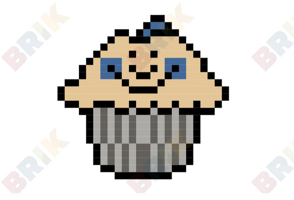 Blueberry Muffin Pixel Art
