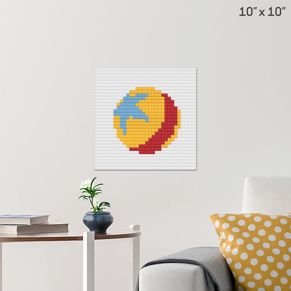 Blue's Ball Brick Poster