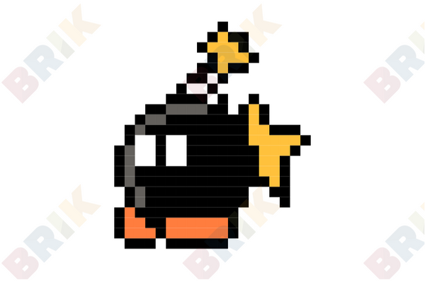Bob-Omb Pixel Art