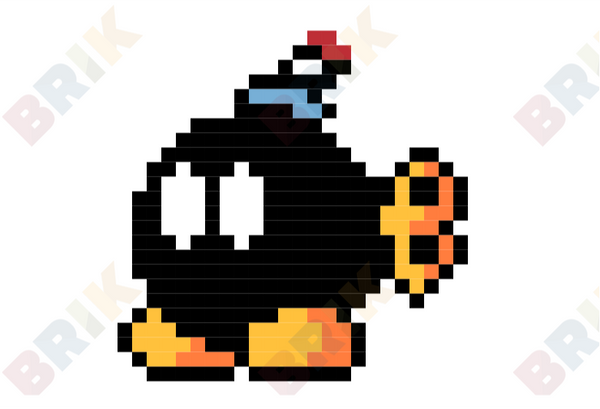 Bob-Omb Pixel Art