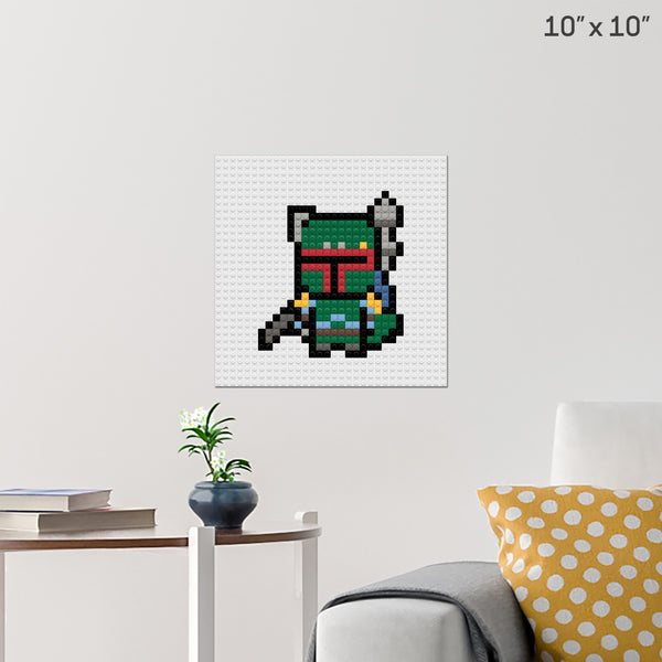 Boba Fett Brick Poster