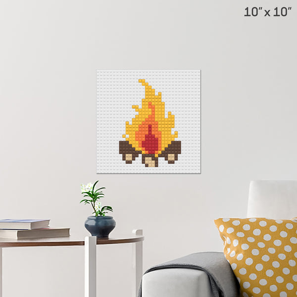 Bonfire Brick Poster