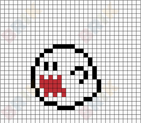 Boo pixel art template