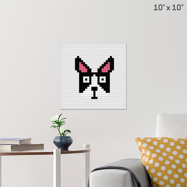 Boston Terrier Dog Brick Poster