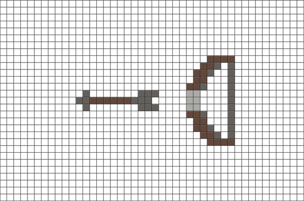 Bow and Arrow Pixel Art