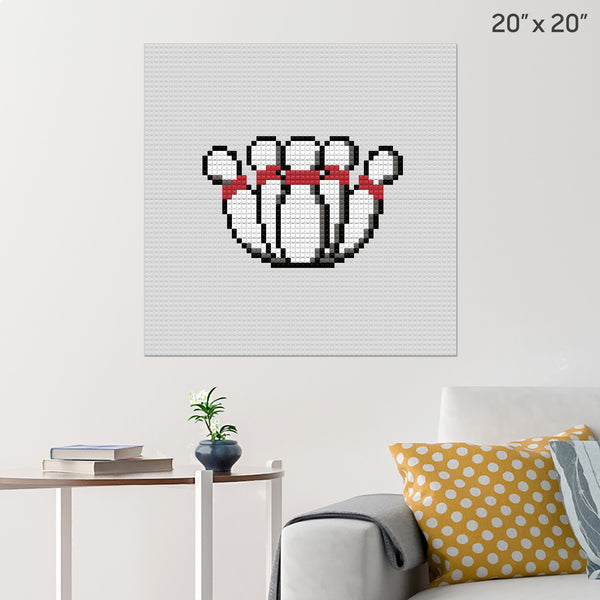 Bowling Pins Brick Poster