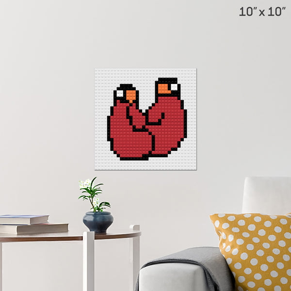 Boxing Gloves Brick Poster