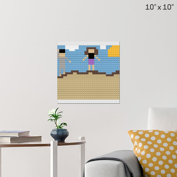 Boy over bord Brick Poster